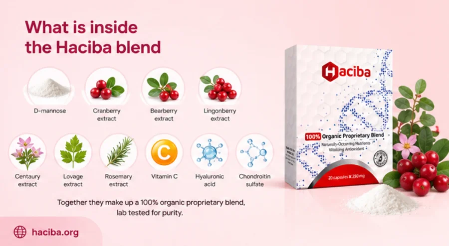 Haciba — blend of D-mannose, cranberry and bearberry