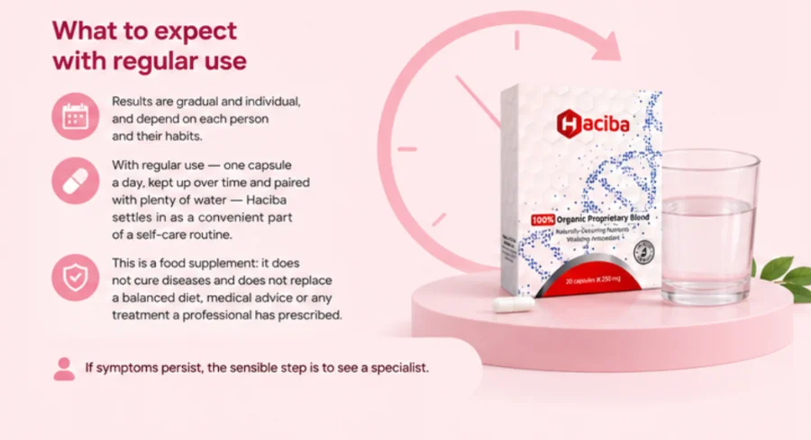 Haciba — gradual results with regular use